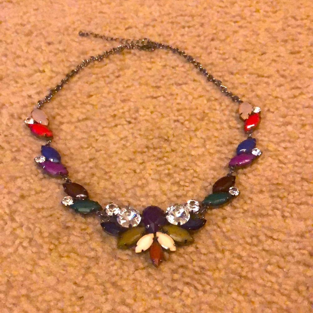 Adjustable Necklace with colored stone